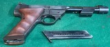 FIELD KING ( SUPERMATIC) = Made 1953 = Target gun = Barrel Weight = Muzzle Brake = Custom Walnut Grips with Finger Grooves = - 1 of 10