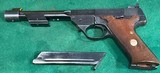 FIELD KING ( SUPERMATIC) = Made 1953 = Target gun = Barrel Weight = Muzzle Brake = Custom Walnut Grips with Finger Grooves = - 2 of 10