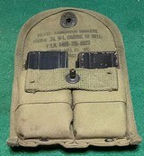M1 CARBINE MAGAZINES = TWO (2) = Fully charged = Matching Manufacture = Two gang Military Pouch = - 6 of 8