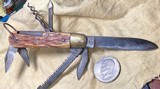 ENFIELD = BRITISH UK KNIFE = WORLD WAR I VINTAGE = STAG = UTILITY 7 UNITS = HEAVY DUTY - 2 of 11