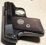 PAIR of COLT vest pocket 1908 HAMMERLESS = 1919 & 1929 Vintage = .25 acp Calibre = blue = Different Grip style - 6 of 9