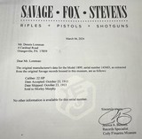 SAVAGE 99 /410 = BROWNING CASE = MADE 1915 = LETTERED = LEG of MUTTON CASE = TAKE DOWN = - 2 of 19