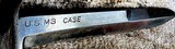 WW 2 FIGHTING KNIFE = CASE M3 = USM8 SHEATH (snap works ) 7 GROOVE = ORIGINAL BLUEING W/ LIGHT SCABBARD WEAR - 5 of 6