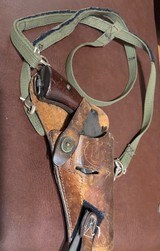 VICTORY = U.S.NAVY = AVIATOR = REVOLVER W/ ISSUE HOLSTER = EARLY WW 2 = NUMBERS MATCH - 6 of 18