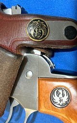 RUGER NEW MODEL = .22 MAGNUM = SINGLE SIX = STAINLESS = HOLSTER & CARRYING CASE WITH LOGO'S - 2 of 9