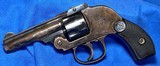 B & O RAILROAD POLICE = SAFETY HAMMERLESS = H&R = FIVE SHOT = VEST POCKET REVOLVER = ENGRAVED = ORIGINAL PLUMB COLOR - 2 of 14