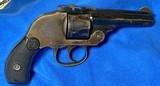 B & O RAILROAD POLICE = SAFETY HAMMERLESS = H&R = FIVE SHOT = VEST POCKET REVOLVER = ENGRAVED = ORIGINAL PLUMB COLOR - 1 of 14