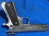 ITHACA 1911A1 =MADE 1943=EARLY RUN OF 60,000 ONLY = #858609 = NICKEL = ORIGINAL PARTS , except sights - 12 of 13