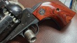 OLD ARMY = RUGER .45 / 44 / 457 ball - BLUE = RugerWood Grips = Made 1979 = Test fired only = - 3 of 9