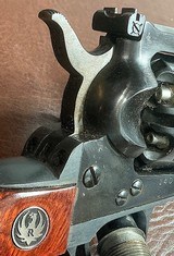 OLD ARMY = RUGER .45 / 44 / 457 ball - BLUE = RugerWood Grips = Made 1979 = Test fired only = - 7 of 9