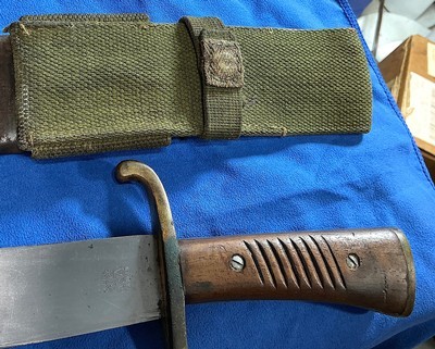 LUFTWAFFE SURVIVAL MACHETE == THIS LARGE KNIFE WAS PART OF A RESCUE KIT ON GERMAN AIRCRAFT =