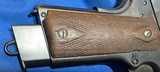 COLT = 1911 = MADE 1918 = ALL ORIGINAL , NEVER THROUGH ARSENAL = FINISH REFRESHED TO BRIGHT BLUE = - 6 of 13