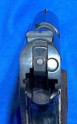 COLT = 1911 = MADE 1918 = ALL ORIGINAL , NEVER THROUGH ARSENAL = FINISH REFRESHED TO BRIGHT BLUE = - 7 of 13