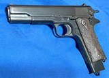 COLT = 1911 = MADE 1918 = ALL ORIGINAL , NEVER THROUGH ARSENAL = FINISH REFRESHED TO BRIGHT BLUE =