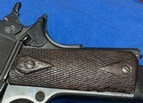 COLT = 1911 = MADE 1918 = ALL ORIGINAL , NEVER THROUGH ARSENAL = FINISH REFRESHED TO BRIGHT BLUE = - 3 of 13