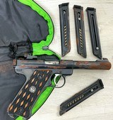 RUGER RUST BUCKET = MARK ll = FACTORY CARVED GRIPS W/ MEDALLION = 4 MAGS = MECHANICALLY SOUND , FIRES FINE