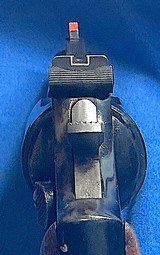S&W MODEL 19-6 = SNUB 2.5 INCH = BLUE = 1982 BORN = FACTORY ROUND BUTT DIAMOND GRIPS = HOLSTER & TARGET GRIPS ALSO = - 5 of 16