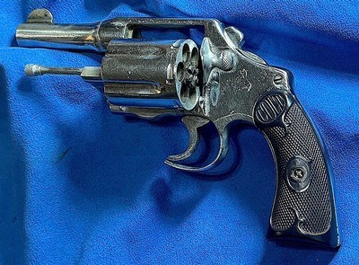 FITZ = COLT = .38 SPECIAL = 2 5/8 BARREL = NICKLE = ENGRAVED = NEW YORK TROOPERS = NYPD = SOLID OLD TIMER