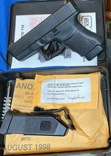 NON FIRED GLOCK 30 = MADE 2001 == TUPPER-WARE BOX = PAPERS , TOOLS == TWO MAGS = .45 acp - 1 of 4