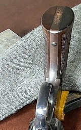 TRIPLE LOCK , 1908 = .44 SPECIAL = ORIGINAL WALNUT GRIPS # TO THE GUN = 5 INCH SPECIAL ORDER BARREL =FACTORY FINISH @93% = SERIAL 1488 INDICATES EARLY - 6 of 17