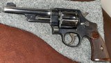 TRIPLE LOCK , 1908 = .44 SPECIAL = ORIGINAL WALNUT GRIPS # TO THE GUN = 5 INCH SPECIAL ORDER BARREL =FACTORY FINISH @93% = SERIAL 1488 INDICATES EARLY - 2 of 17