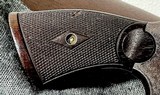 TRIPLE LOCK , 1908 = .44 SPECIAL = ORIGINAL WALNUT GRIPS # TO THE GUN = 5 INCH SPECIAL ORDER BARREL =FACTORY FINISH @93% = SERIAL 1488 INDICATES EARLY - 16 of 17