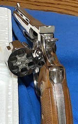 COLT PYTHON = NICKEL == SIX (6) INCH = NEVER FIRED , NEVER TURNED = BOX , PAPERS = FACTORY GRIPS = - 2 of 3