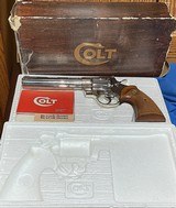 COLT PYTHON = NICKEL == SIX (6) INCH = NEVER FIRED , NEVER TURNED = BOX , PAPERS = FACTORY GRIPS = - 3 of 3