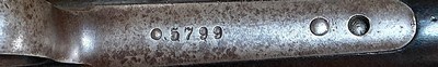 MADE 1892 = # 5799 = COLT LIGHTING EXPRESS HEAVY FRAME RIFLE = CALIBRE 38-56-255 = SHOUTS SPECIAL ORDER = HIGH EXCELLENT CONDITION - Image 8 of 19