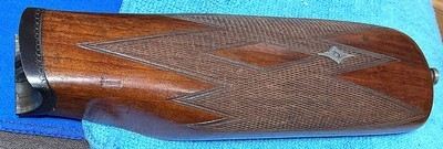 SINGLE TRIGGER = AYA = SIDE X SIDE = MADE 1949 = 12.Ga. = ENGRAVED = CHECKERED = MADE IN SPAIN = 98% = - Image 13 of 15