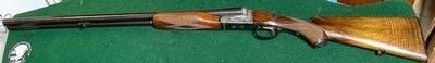 SINGLE TRIGGER = AYA = SIDE X SIDE = MADE 1949 = 12.Ga. = ENGRAVED = CHECKERED = MADE IN SPAIN = 98% = - Image 1 of 15