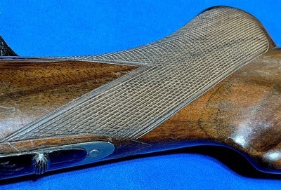 SINGLE TRIGGER = AYA = SIDE X SIDE = MADE 1949 = 12.Ga. = ENGRAVED = CHECKERED = MADE IN SPAIN = 98% = - Image 15 of 15