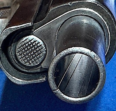 ARGENTINE = COLT = .45 ACP = NUMBERS MATCH = FAUX PEARLIZED GRIPS = SOLID = MECHANICALLYPERFECT = BLUE SLIDE = POLISHED FRAME - Image 10 of 17