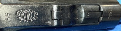 MAUSER / DWM = 1942 LUGER = BLUED = NUMBERS MATCH = ORDINANCE / ARSENALREBUILD = A SHOOTER - Image 6 of 12