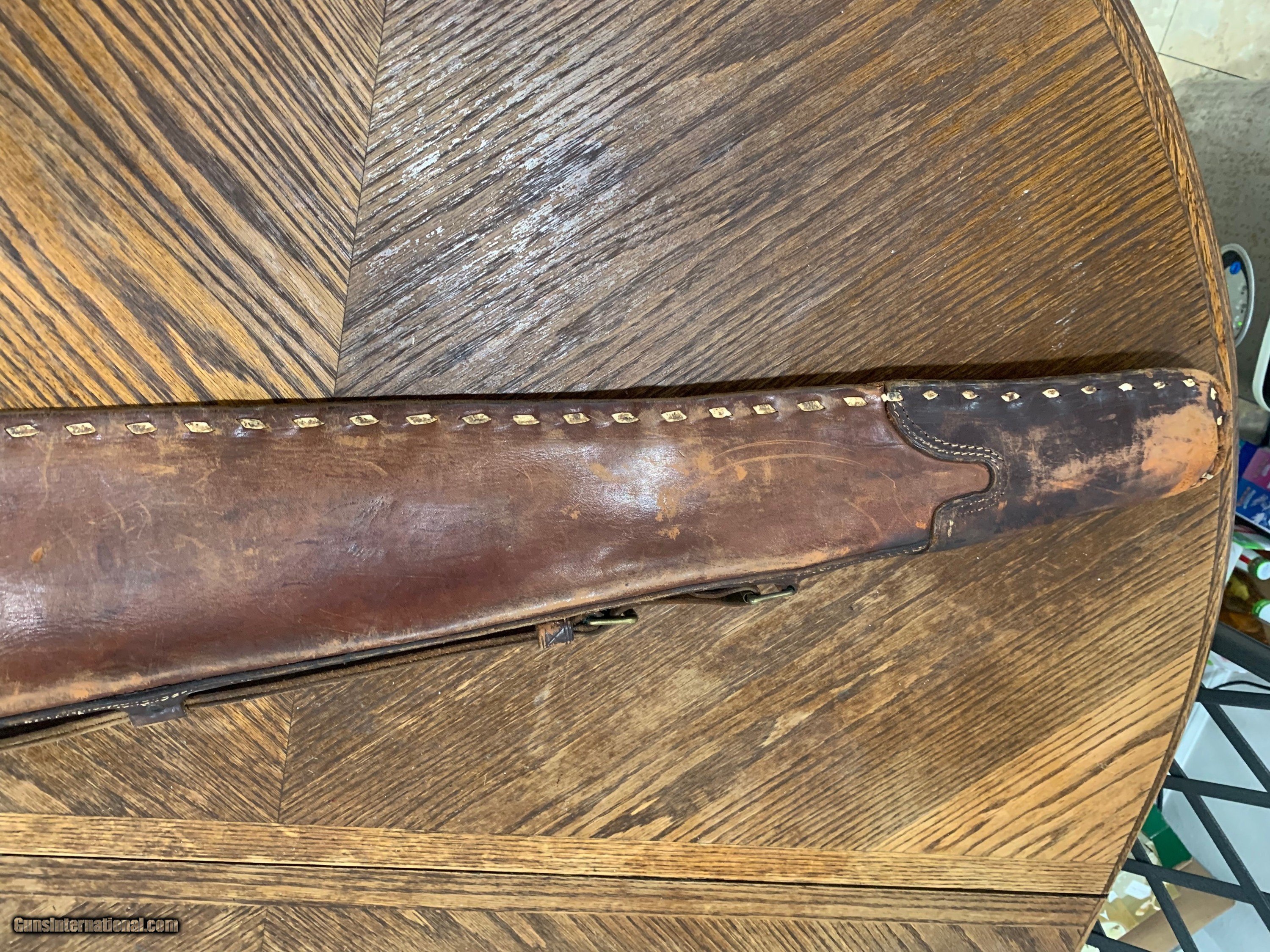 Hoffman Arms Co Vintage Leather Rifle Case