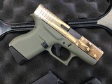 Glock 43 9mm OD frame / Dark Earth & Tan Flag slide - 4 of 4