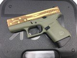 Glock 43 9mm OD frame / Dark Earth & Tan Flag slide - 1 of 4