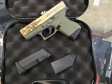 Glock 43 9mm OD frame / Dark Earth & Tan Flag slide - 2 of 4