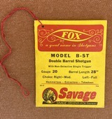 Fox Savage Model B-ST Double Barrel 20 ga - 14 of 14