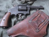 Smith and Wesson Victory .38 S&W Special Revolver from WWII with Original Leather Holster - 7 of 20