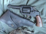 Smith and Wesson Victory .38 S&W Special Revolver from WWII with Original Leather Holster - 19 of 20