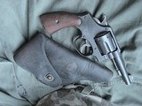 Smith and Wesson Victory .38 S&W Special Revolver from WWII with Original Leather Holster - 18 of 20