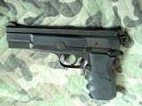 Browning Arms Hi-Power 9mm Pistol with full length Bo-MAR adjustable sight Pachmeyer Grips. - 3 of 8