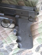 Browning Arms Hi-Power 9mm Pistol with full length Bo-MAR adjustable sight Pachmeyer Grips. - 6 of 8