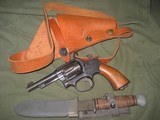 U.S. Navy S&W Victory Model Revolver with USN marked Boit Holster and USN Marked Pal Fighting knife with USN MK 1 Sheath - 2 of 17
