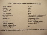 Colt Model 1909 .45 Colt Revolver- 1909 US to Philippines shipment - 12 of 14