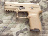 SIG SAUER P320 PISTOL M18 9MM - SN: 58B259344 W/ MAG, COYOTE TAN, - 1 of 12