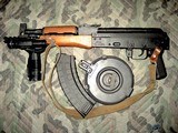 Draco AK 47 Pistol 10.5 inch barrel with laser,
ammo drum and magazine