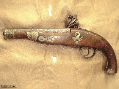 TOWER FLINTLOCK LIGHT DRAGOON DRESS PISTOL MFG 1840 s