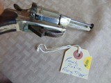 ANTIQUE FRENCH PINFIRE FOLDING TRIGGER REVOLVER NICKEL - 8 of 9